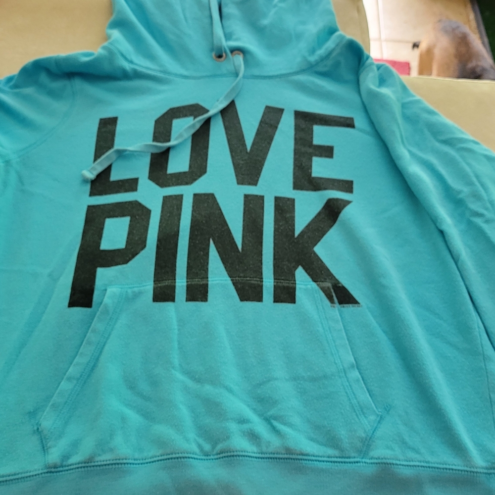 Victoria's Secret Teal and Black Hoodie And Pants.